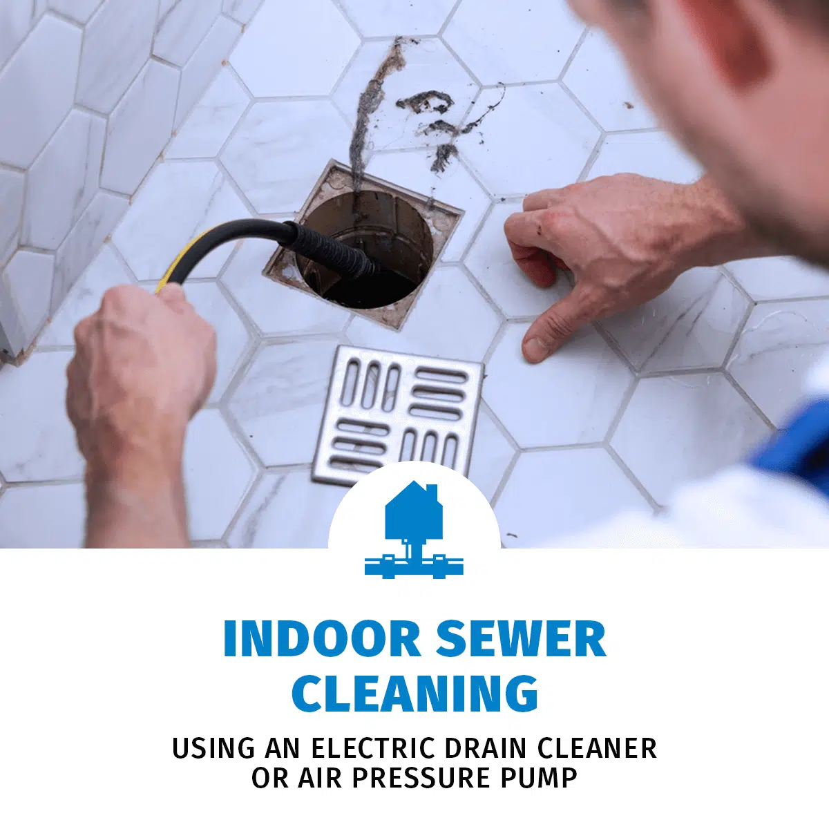 Indoor sewer cleaning service