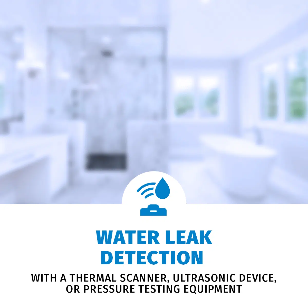 Water leak detection using specialist diagnostic equipment